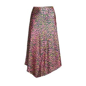 Asymmetric Satin Skirt